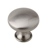 Silverline 6 Pack Cabinet Round Knob Pulls for Kitchen Bathroom Drawer Closet Door Cupboard 30mm Brushed Satin Nickel