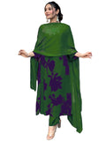 Gosriki Women'S Cotton Blend Printed Straight Kurta With Pant & Dupatta (Protin-Green-Gs_S_Green_Small),Green,,B0D3QR5NB2
