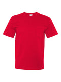 Bayside Usa-Made Short Sleeve T-Shirt With A Pocket - Red, M