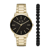 A|X Armani Exchange Men'S Watch With Three-Hand Analog Display And Stainless Steel Or Leather Band, Watch For Men, Gold, Bracele