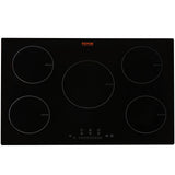 VEVOR Electric Cooktop, 5 Burners, 30 Induction Stove Top, Built-in Magnetic Cooktop 9200W, 9 Heating Level Multifunctional Bu
