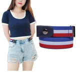 Vardista Elastic Fabric Waist Belt For Women Dresses BuckleFree Design Stretchy Slim Ladies Belt For Saree Girls Jeans Free S