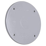 Hubbell-Bell PBC300GY Weatherproof Nonmetallic Device Cover, Blank, Round, Gray 4 in.