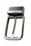 MenS Pin Style, SilverTone Metal Rotate Reversiable Belt Buckle Only, 35 Mm Width, Metal Classic Style Formal Casual Business