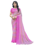 Satrani Womens Knit Pure Chiffon Saree (2618S2072N_Pink)