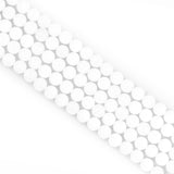 Natural White Jade Beads 8mm Round Stone Beads for DIY Bracelets Necklace Earrings Making 45pcs
