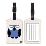 Nutcase Designer Luggage Travel Baggage Tags Single Tag With Name Card Inside Sleepy Owl