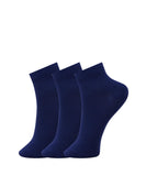 Mustang Kids School Socks Cotton Short Length Socks Soft Breathable Daily Wear Crew Socks Po3 (Navy) (In, Age, 9 Years, 10 Yea
