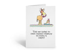 Stonehouse Collection Funny Horse Birthday Card, Hilarious Birthday Greeting Card, Single Card - Made in the USA (Choke A Horse)