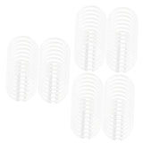 SOLUSTRE 3sets 20pcs Shower Curtain Rings Bath Hooks Transparent Rings for Smooth Curtain Movement Compatible with Any Bathroom