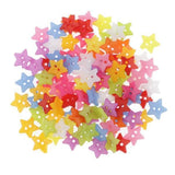 ATORSE 3x100x 15mm Colorful Plastic 2Holes Buttons for DIY Sewing Craft Star