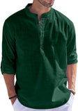 Bellstone Men'S Cotton Blend Solid Regular Kurta (Kurta1500_Single_Dark Green_M, Regular Fit