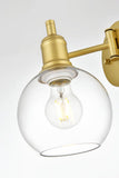 Living District Caspian 1-Light Metal Plug-In Wall Sconce In Black/Clear