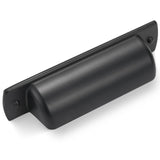 POVEFONK 10 Pack 3 inch(76mm) Matte Black Kitchen Cabinet Handles Cabinet Cup Pulls Black Drawer Cup Pulls Kitchen Cabinet Hardw