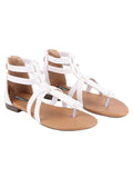 Shoetopia Girls Girls-Glc White Flat Sandal - 8 Uk (Girls-Glc-White),White,8,B0CQK5GLMX