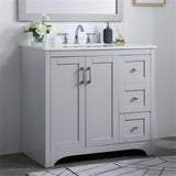 Elegant Kitchen And Bath 36 Inch Single Bathroom Vanity Cabinet - Grey