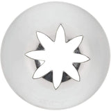 Ateco # 847 - Closed Star Pastry Tip .56'' Opening Diameter- Stainless Steel