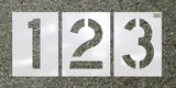 CH Hanson 70353 4 x 2.75 Curb HWY Font 12pc. Number LDPE Reuseable Stencil Kit