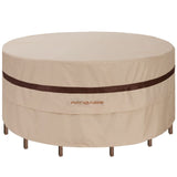 Round Patio Table Cover 76'' Dia Waterproof Patio Furniture Set Covers 30''h Outdoor Lawn Table and Chair Covers