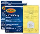 EnviroCare Replacement Vacuum Bags Designed to Fit Kenmore Canister Type C or Q 50555, 50558, 50557 and Panasonic Type C5 18 pa