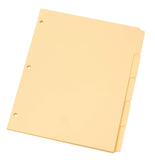 Oxford Manila 3 Ring Binder Dividers, 5 Tab, 1/5 Cut Tabs, 250 Count Box (M1158)