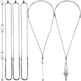 Sunnyclue 1 Box 6 Sets Beadable Necklaces Beadable Bar Blanks Black Waxed Cord Soft Chain 78Mm Metal Bars Pendants Necklace For