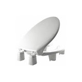 BEMIS 3L2150T 000 Medic-Aid 3 Lift Raised Open Front Plastic Toilet Seat with Cover, ELONGATED, Long Lasting Solid Plastic, Whit