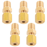 LTWFITTING Brass 3/16Inch OD x 1/8Inch Male NPT Compression Connector Fitting(Pack of 5)