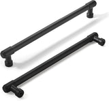 khtumeware 10 Pack 7-1/2 Inch(192mm) Matte Black Cabinet Pulls Kitchen Cabinet Hardware for Cupboard Drawer Pulls Dresser Handle