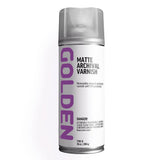 GOLDEN Matte Archival Varnish, 10 oz. Aerosol Can, Professional Acrylic Varnish