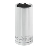 Powerbuilt 640841 1/2Inch Drive 27mm Deep Socket, Silver
