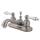 Kingston Brass Gkb607Al Restoration 4-Inch Centerset Lavatory Faucet With Retail Pop-Up, Brushed Nickel With Chrome Trim