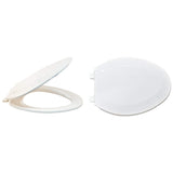 EZFLO White Plastic Toilet Seat with Lid, Elongated, 65903