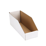 EXYGLO Cardboard Boxes, Pack of 35 Corrugated Storage Bins 12x4x4.5inch Pantry Organizer Bins for Shelves Garage Office Organiza