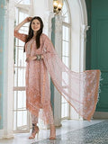 Gosriki Women'S Cotton Blend Straight Printed Kurta With Pant & Dupatta (Tiri Peach-Gs_Xxl_Peach_Xx-Large),Peach,2,B0CGD36WGY