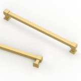 Asidrama 10 Pack 10 Inch(254mm) Brushed Gold Kitchen Cabinet Handles, Cabinet Pulls Kitchen Cabinet Hardware for Cupboard Drawer