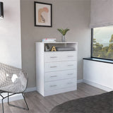 Peru L Four Drawer Dresser -Bedroom -White