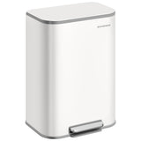 SONGMICS Kitchen Trash Can, 13-Gallon (50 L) Garbage Can with Lid, Stainless Steel, Soft Close and Stays Open, Inner Bucket, Wid
