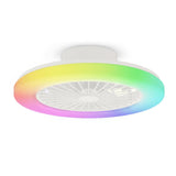 BKZO Modern LED Ceiling Light with Fan, RGB Ceiling Fan Lights, Ceiling Fan with lamp, 24 Ventilation speeds, infinitely dimmabl
