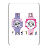 Spiky Cat Ears Digital Sports Watch For Kids (Purple & Pink) | Multifunctional With Luminous Display & Alarm | Water Resistant |
