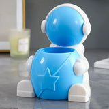 CROWNNIMREET 1pc Astronaut Pen Container, Office Desktop Pencil Box, Tabletop Sundries Storage Box, Bedroom Bathroom Cosmetics S