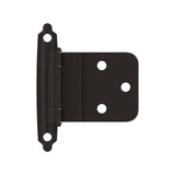 Amerock | Cabinet Hinge | 3/8 inch (10 mm) Inset Hinge | Oil Rubbed Bronze | 10 Pack | SelfClosing Hinge | Face Mount Hinge | C