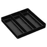 Ernst Manufacturing Stackable Home, Office & Workshop Tray in Black with 3 Compartments - Ideal for Mechanics, Electricians, Plu