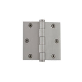 Grandeur Hardware 819974 3.5 Button Tip Residential Hinge with Square Corners in Satin Nickel, 3.5 x 3.5