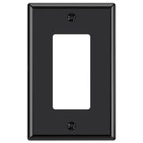 AIDA 1-Gang Midsize Light Switch Cover Plate, Decorative Outlet Covers - Glossy Black, 1-Pack Unbreakable Polycarbonate Wall Pla