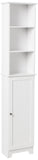 Redmon Contemporary Country Tall Floor Shelf with Lower Cabinet White Large