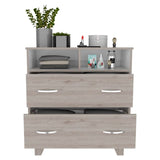 Portanova Two Drawer Dresser -Bedroom -Light Gray / White