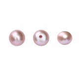 BEADIA Natural Half Drilled Pearl Beads Purple 5.5-6mm 12pcs AAAA Freshwater Cultured Loose Gemstone Beads for DIY Stud Earring
