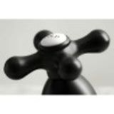 Kingston Brass Ks1975Ax Heritage Widespread Lavatory Faucet With Metal Cross Handle, Oil Rubbed Bronze,8-Inch Adjustable Center