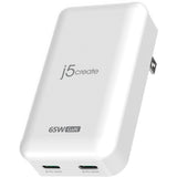 j5create AC JUP2465 65W GaN Slim PD USBC 2Port Charger Retail